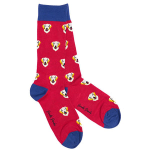 SWOLE PANDA <BR>
Men’s Golden Retreiver Bamboo Socks <BR>
Wine <BR>