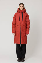 Load image into Gallery viewer, TANTA <BR>
Rime Outerwear Long Puffer Coat <BR>
Red Ochre <BR>

