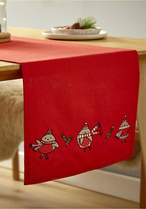 CATHERINE LANSFIELD <BR.
Robins Table Runner 32cm x 220cm  <br>
Red <BR>