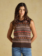 Load image into Gallery viewer, JOULES <BR>
Rodeo Cotton Blend Crew Neck Knitted Vest <VR>
Chocolate <BR>
