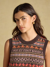 Load image into Gallery viewer, JOULES <BR>
Rodeo Cotton Blend Crew Neck Knitted Vest <VR>
Chocolate <BR>
