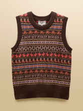 Load image into Gallery viewer, JOULES <BR>
Rodeo Cotton Blend Crew Neck Knitted Vest <VR>
Chocolate <BR>
