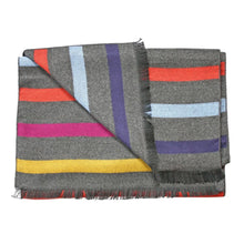 Load image into Gallery viewer, SWOLE PANDA &lt;BR&gt;
Men’s Bamboo Scarf &lt;BR&gt;
Grey Multi Stripe &lt;BR&gt;
