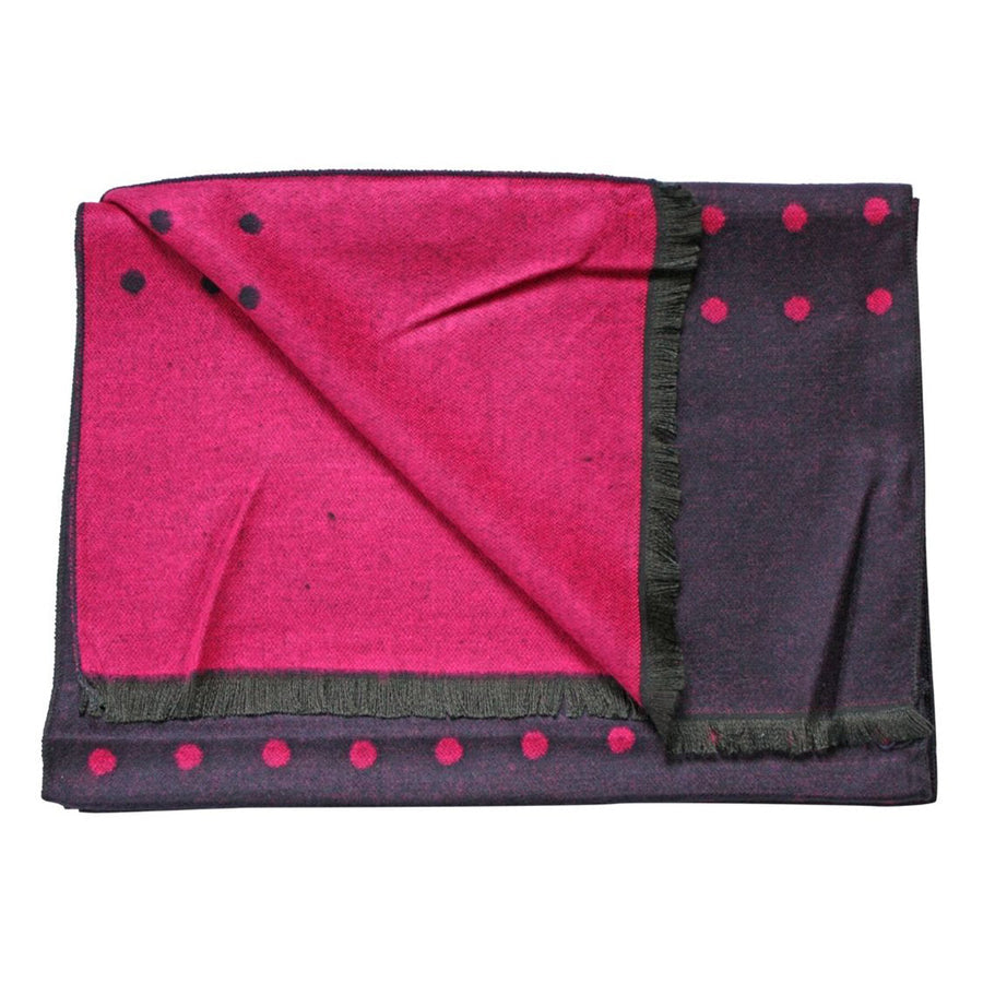 SWOLE PANDA <BR>
Men’s Spot Bamboo Scarf <BR>
Navy & Pink  <BR>