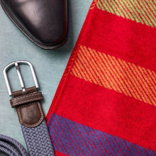 Load image into Gallery viewer, SWOLE PANDA &lt;BR&gt;
Men’s Stripe Bamboo Scarf &lt;BR&gt;
Red Stripe &lt;BR&gt;
