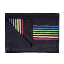 Load image into Gallery viewer, SWOLE PANDA &lt;BR&gt;
Men’s Fine Stripe Bamboo Scarf &lt;BR&gt;
Black Multi Stripe &lt;BR&gt;
