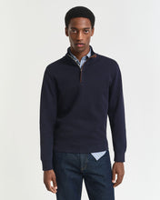 Load image into Gallery viewer, GANT &lt;BR&gt;
Sacker Rib Half-Zip Sweatshirt &lt;BR&gt;
Navy or Wine available &lt;BR&gt;
