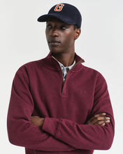 Load image into Gallery viewer, GANT &lt;BR&gt;
Sacker Rib Half-Zip Sweatshirt &lt;BR&gt;
Navy or Wine available &lt;BR&gt;
