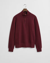 Load image into Gallery viewer, GANT &lt;BR&gt;
Sacker Rib Half-Zip Sweatshirt &lt;BR&gt;
Navy or Wine available &lt;BR&gt;

