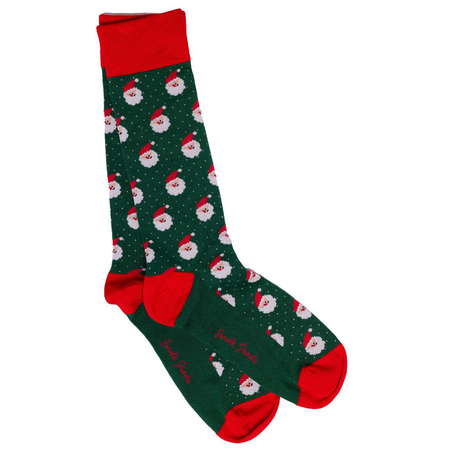 SWOLE PANDA <BR>
Men’s Santa Claus Bamboo Socks <BR>
Bottle Green <BR>