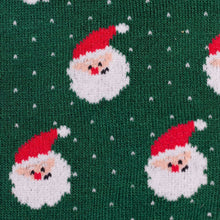 Load image into Gallery viewer, SWOLE PANDA &lt;BR&gt;
Men’s Santa Claus Bamboo Socks &lt;BR&gt;
Bottle Green &lt;BR&gt;
