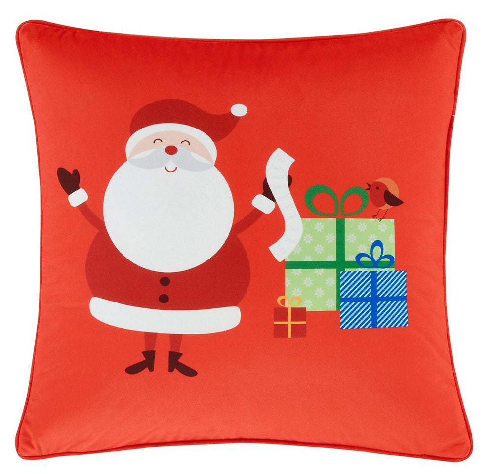 CATHERINE LANSFIELD <BR>
Santa's Presents Christmas Cushion <BR>
Red <BR>