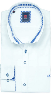 ANDRE MENSWEAR<BR>
Rhine Shirt<BR>
Blue, Pink and White<BR>