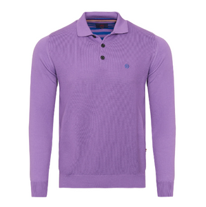 ANDRE MENSWEAR<BR>
Skerries Polo Shirt<BR>
Lilac and Navy<BR>