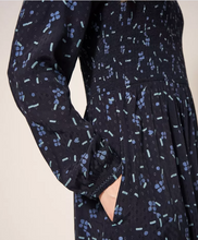 Load image into Gallery viewer, WHITE STUFF&lt;BR&gt;
Aneth Dress&lt;BR&gt;
Black/ Blue&lt;BR&gt;

