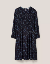 Load image into Gallery viewer, WHITE STUFF&lt;BR&gt;
Aneth Dress&lt;BR&gt;
Black/ Blue&lt;BR&gt;
