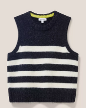 Load image into Gallery viewer, WHITE STUFF&lt;BR&gt;
Striped Tank Top&lt;BR&gt;
Black and Cream&lt;BR&gt;
