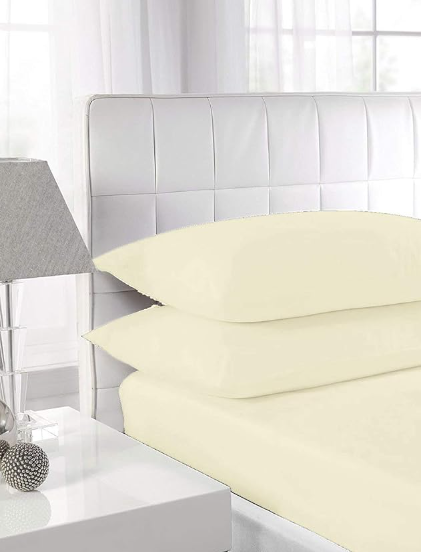 CATHERINE LANSFIELD<BR>
Brushed Cotton Sheets<BR>
Cream, White, Grey<BR>