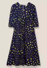 Load image into Gallery viewer, WHITE STUFF&lt;BR&gt;
Lucy Midi Dress&lt;BR&gt;
Navy&lt;BR&gt;
