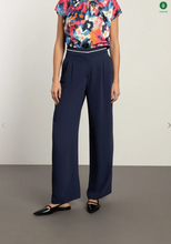 Load image into Gallery viewer, MORE AND MORE&lt;BR&gt;
Wide Trousers&lt;BR&gt;
Estate Blue&lt;BR&gt;
