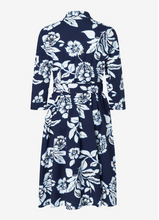 Load image into Gallery viewer, MORE AND MORE&lt;BR&gt;
Shirt Dress&lt;BR&gt;
Navy/White&lt;BR&gt;
