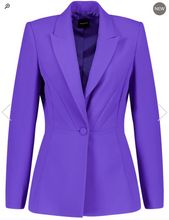 Load image into Gallery viewer, TAIFUN&lt;BR&gt;
Fitted Blazer&lt;BR&gt;
Purple&lt;BR&gt;
