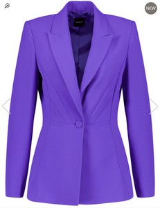 TAIFUN<BR>
Fitted Blazer<BR>
Purple<BR>