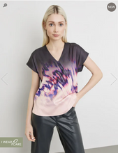 Load image into Gallery viewer, TAIFUN&lt;BR&gt;
Blouse with V neck line&lt;BR&gt;
Grey&lt;BR&gt;
