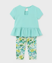 Load image into Gallery viewer, MAYORAL&lt;BR&gt;
2 Piece Top Leggings&lt;BR&gt;
Aqua Floral&lt;BR&gt;
