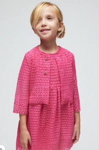 MAYORAL<BR>
Embroidered Anglais Jacket<BR>
Pink<BR>