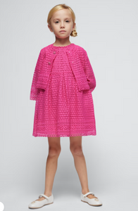 MAYORAL<BR>
Embroidered Anglais Jacket<BR>
Pink<BR>