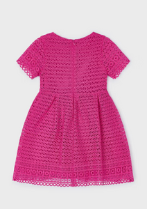 MAYORAL<BR>
Embroidered Dress<BR>
Pink<BR>