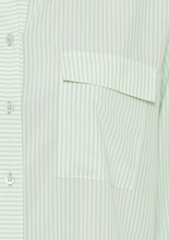 Load image into Gallery viewer, OLSEN&lt;BR&gt;
Long Sleeve Stripe Shirt&lt;BR&gt;
Mint&lt;BR&gt;
