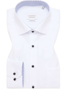 ETERNA<BR>
Long Sleeve Cotton Shirt<BR>
White