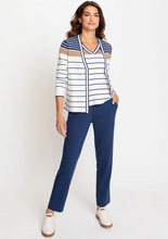 Load image into Gallery viewer, OLSEN&lt;BR&gt;
Lisa Fit Straight Leg Jersey Knit Trousers&lt;BR&gt;
Navy&lt;BR&gt;
