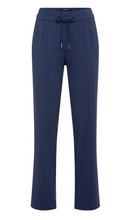 Load image into Gallery viewer, OLSEN&lt;BR&gt;
Lisa Fit Straight Leg Jersey Knit Trousers&lt;BR&gt;
Navy&lt;BR&gt;
