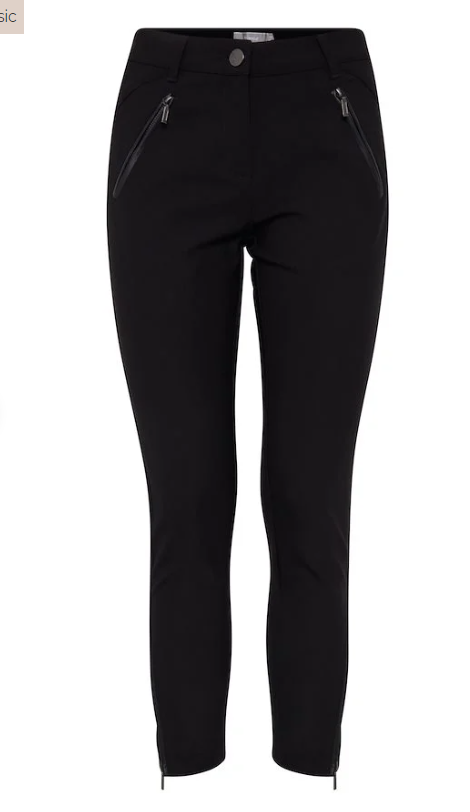 FRANSA<BR>
Zio Trousers<BR>
Black/Navy<BR>
