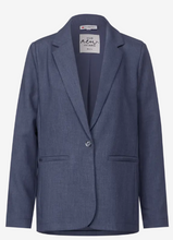 Load image into Gallery viewer, STREET ONE&lt;BR&gt;
Melange Long Blazer&lt;BR&gt;
Navy Blue&lt;BR&gt;
