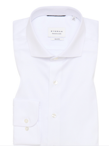 ETERNA<BR>
Long Sleeve Cotton Shirt<BR>
00 White<BR>