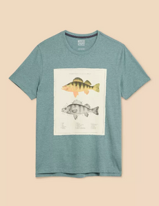 WHITE STUFF<BR>
Fish Diagram Graphic T-Shirt<BR>
Blue<BR>