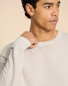 WHITE STUFF<BR>
Attadale Crew Neck Knit<BR>
Grey<BR>