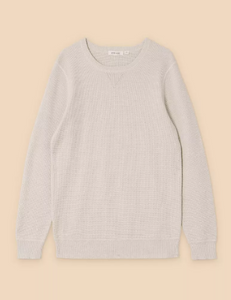 WHITE STUFF<BR>
Attadale Crew Neck Knit<BR>
Grey<BR>