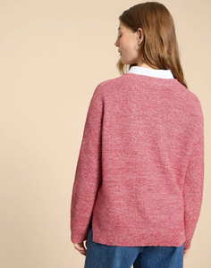 WHITE STUFF<BR>
Northbank Jumper<BR>
Pink<BR>