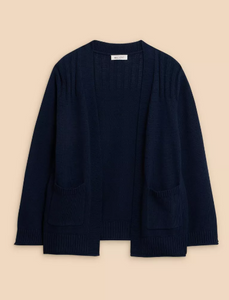 WHITE STUFF<BR>
Tula Cardigan<BR>
Navy/Green<BR>