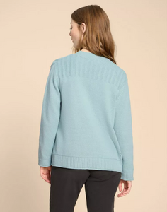 WHITE STUFF<BR>
Tula Cardigan<BR>
Navy/Green<BR>