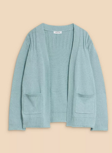 WHITE STUFF<BR>
Tula Cardigan<BR>
Navy/Green<BR>