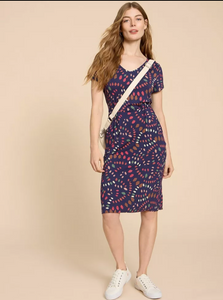 WHITE STUFF<BR>
Tallie Jersrey Dress<BR>
Navy<BR>