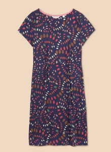 WHITE STUFF<BR>
Tallie Jersrey Dress<BR>
Navy<BR>