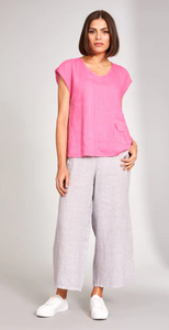 PERUZZI<BR>
Pleat Front Top<BR>
Pink<BR>