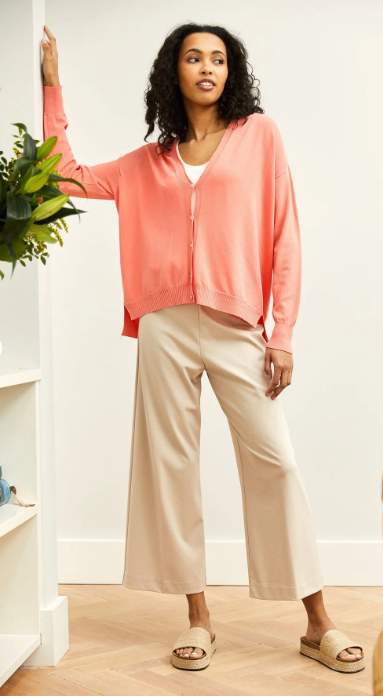 PERUZZI<BR>
Wide Leg Trousers<BR>
Cream<BR>